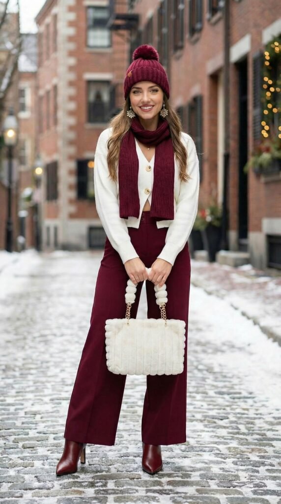 Burgundy Winter Street Style Look: Shop It on Amazon ❄️ Winter Outfits Burgundy Winter Street Style Look: Shop It on Amazon - Stylesoutfits.com