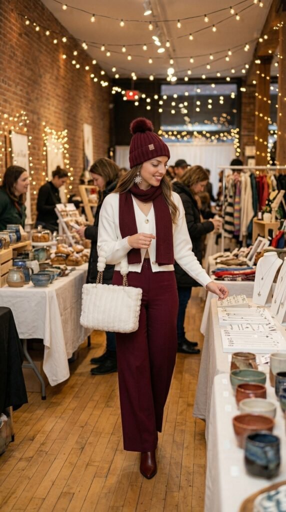 Burgundy Winter Street Style Look: Shop It on Amazon ❄️ Winter Outfits Burgundy Winter Street Style Look: Shop It on Amazon - Stylesoutfits.com