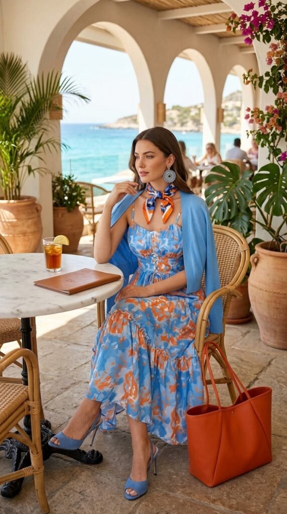 Blue Floral Maxi Dress Summer Look: Shop It on Amazon - Stylesoutfits.com