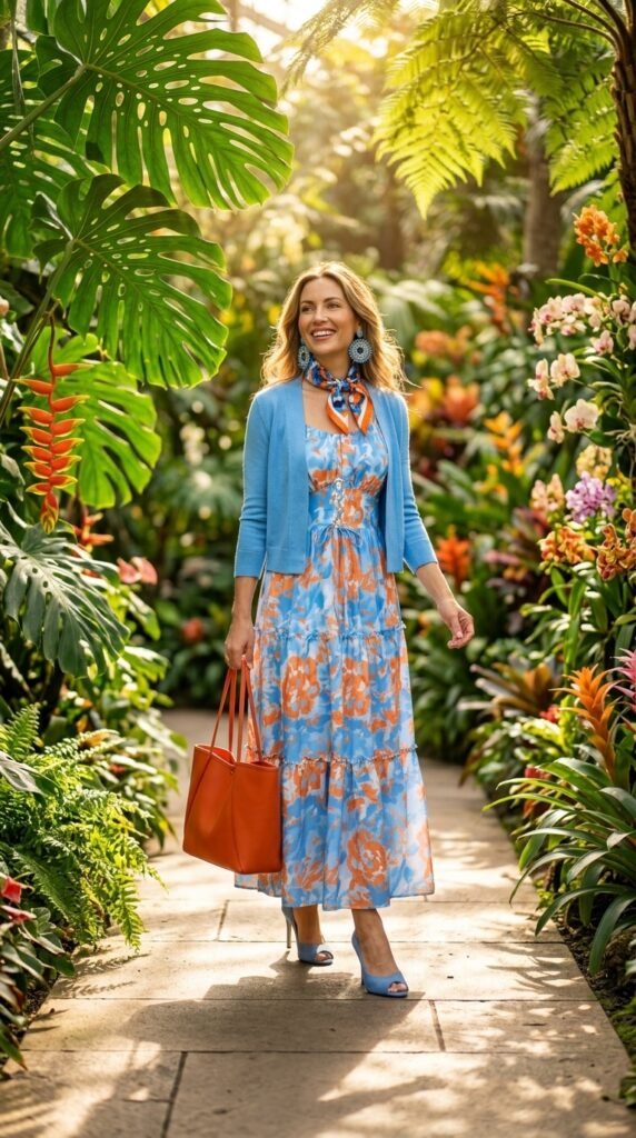 Blue Floral Maxi Dress Summer Look: Shop It on Amazon - Stylesoutfits.com