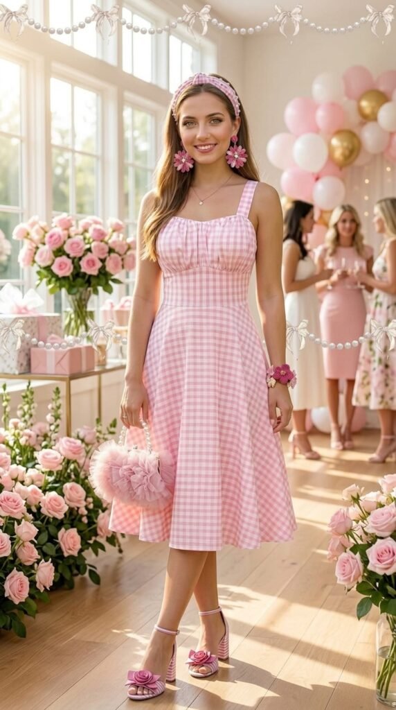 Pink Gingham Dress Tea Party Look: Shop It Now πΈ Spring Outfits Pink Gingham Dress Tea Party Look: Shop It Now - Stylesoutfits.com