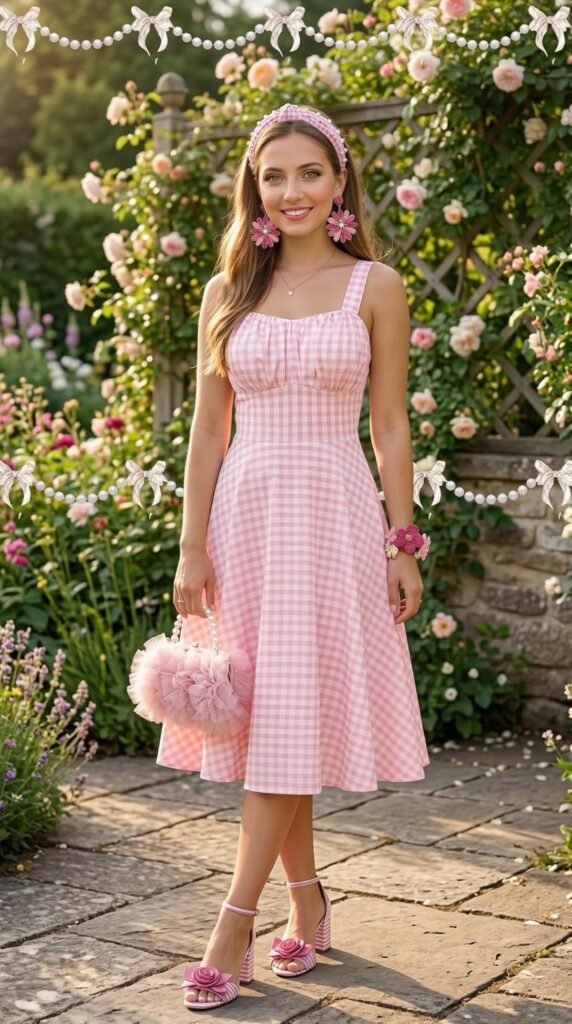 Pink Gingham Dress Tea Party Look: Shop It Now πΈ Spring Outfits Pink Gingham Dress Tea Party Look: Shop It Now - Stylesoutfits.com