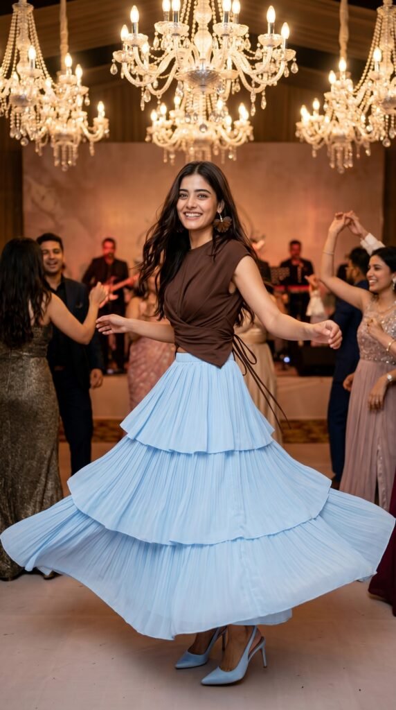 Low Cost Wedding Guest Outfit: How to Pair a Ruffled Skirt With a Chic Top for a Stunning Look โ๏ธ Summer Outfits Low Cost Wedding Guest Outfit: How to Pair a Ruffled Skirt With a Chic Top for a Stunning Look - Stylesoutfits.com