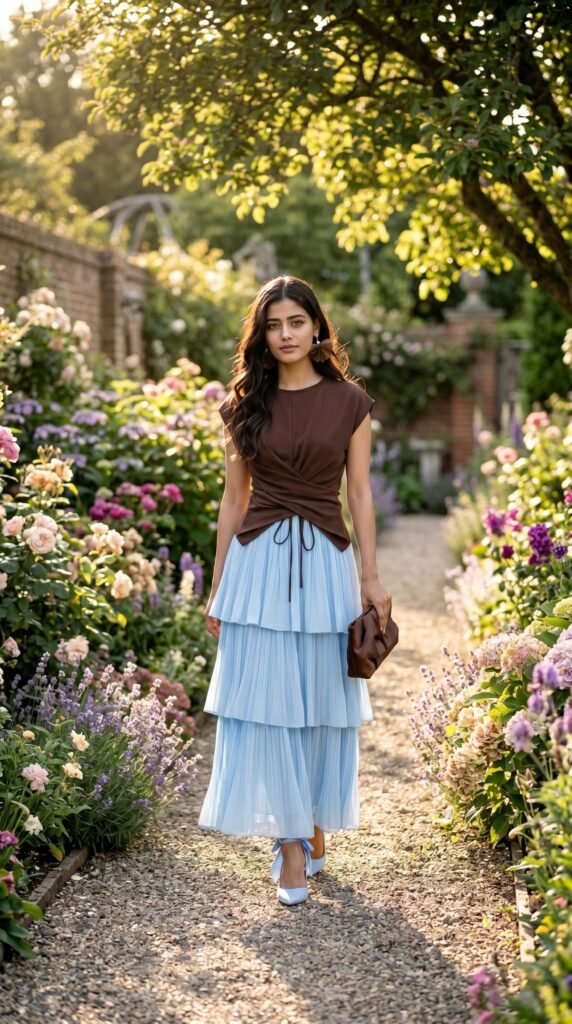 Low Cost Wedding Guest Outfit: How to Pair a Ruffled Skirt With a Chic Top for a Stunning Look โ๏ธ Summer Outfits Low Cost Wedding Guest Outfit: How to Pair a Ruffled Skirt With a Chic Top for a Stunning Look - Stylesoutfits.com