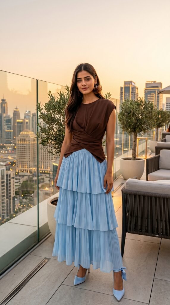 Low Cost Wedding Guest Outfit: How to Pair a Ruffled Skirt With a Chic Top for a Stunning Look โ๏ธ Summer Outfits Low Cost Wedding Guest Outfit: How to Pair a Ruffled Skirt With a Chic Top for a Stunning Look - Stylesoutfits.com